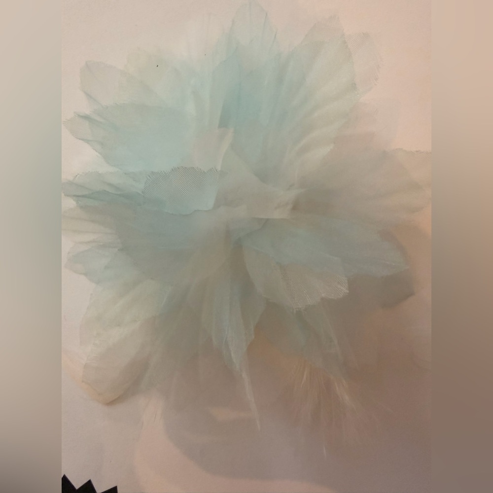 Free People Light Blue Floral Feather Brooch - Picture 3 of 4
